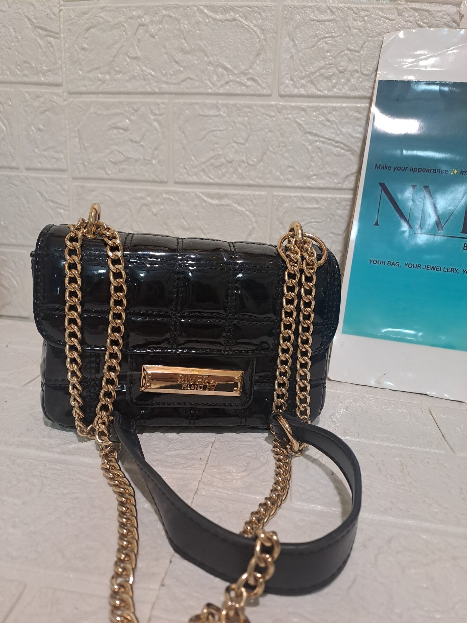 River Island Quilted Mini Crossbody - Image 6