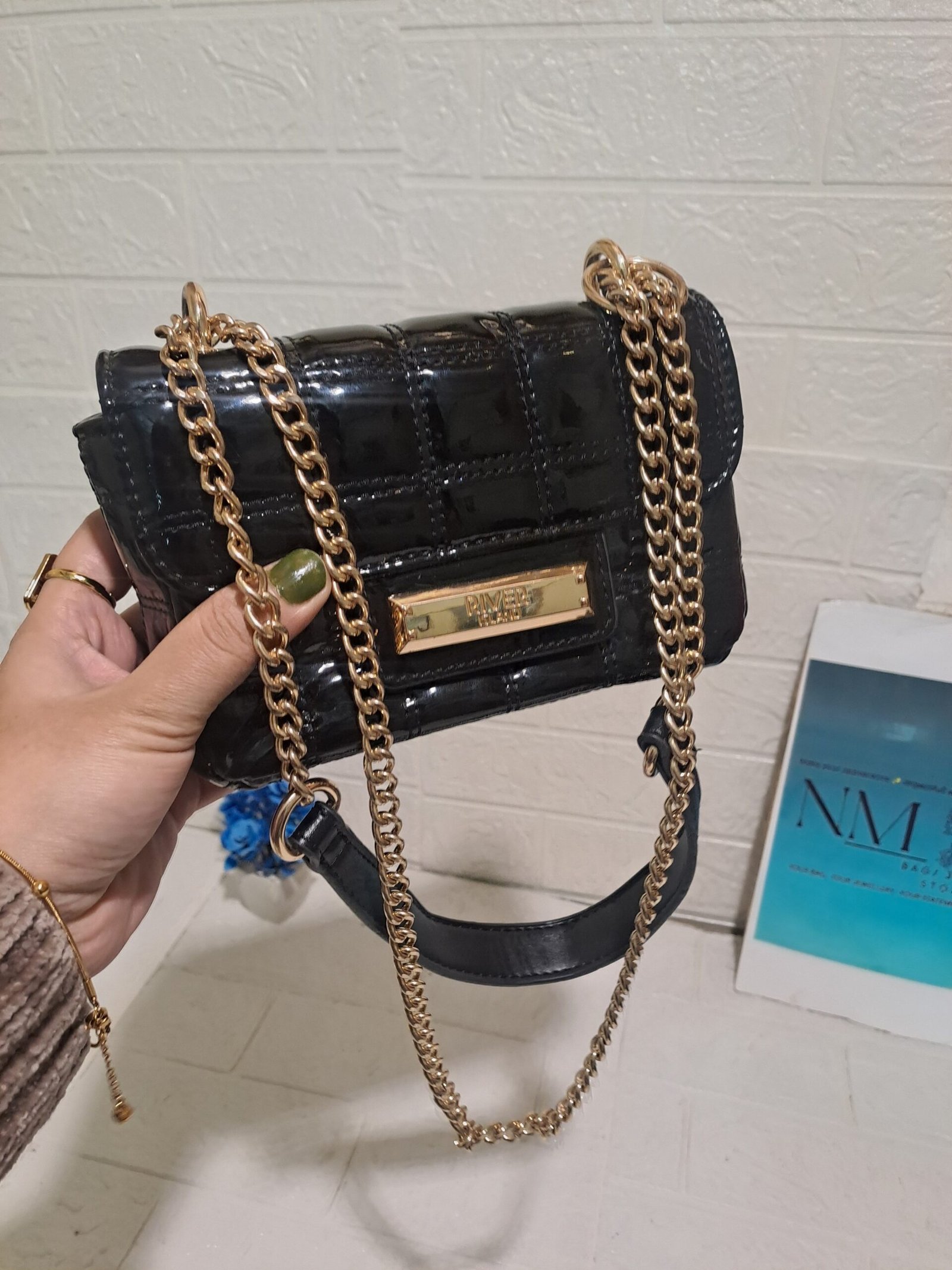 River Island Quilted Mini Crossbody - Image 2