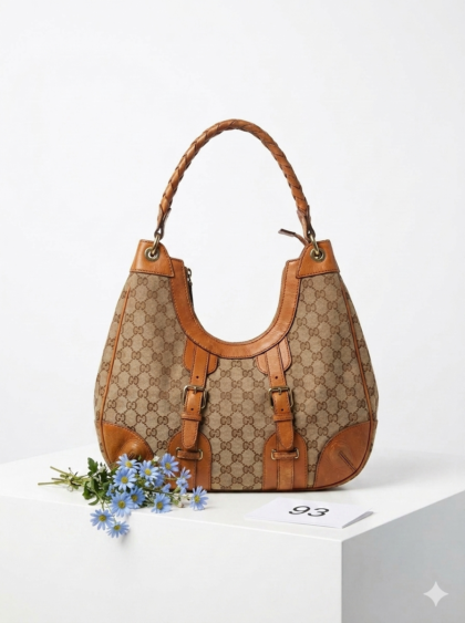 vintage Gucci Canvas Hobo Bag