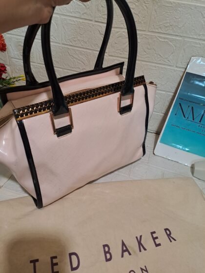 Ted Baker London Light Pink (Nude/Blush Pink) Patent Leather Handbag