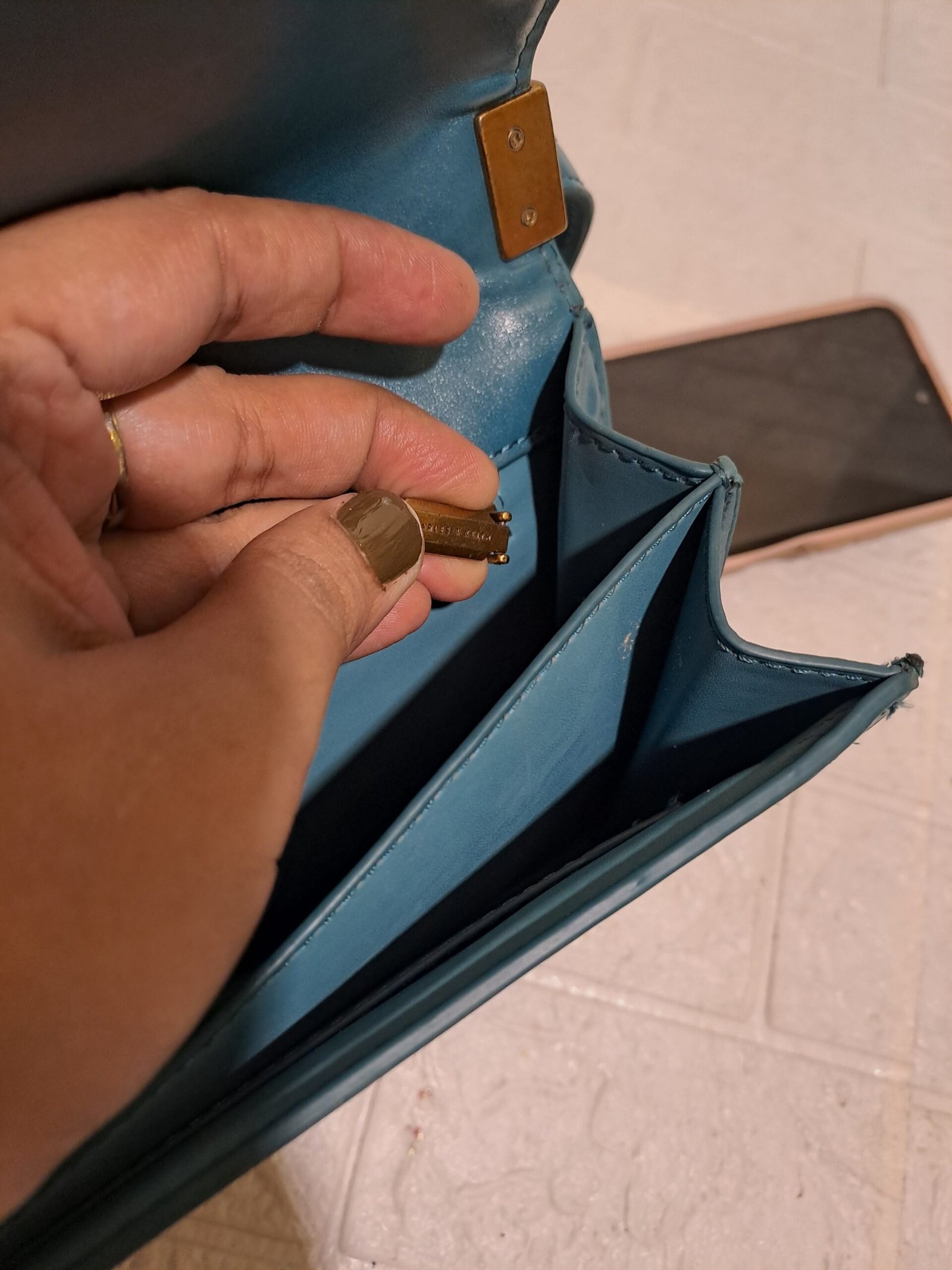 Charles & keith Teal Blue Crossbody - Image 2