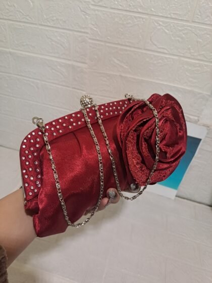 Maroon evening clutch