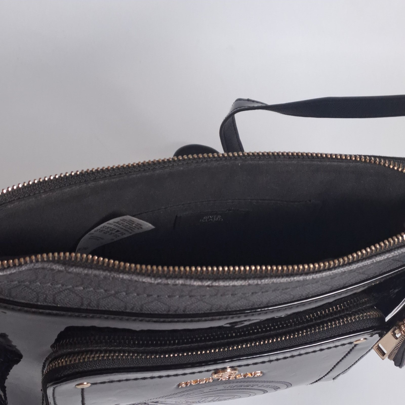 River Island Patent Monogram Messenger Bag - Image 4