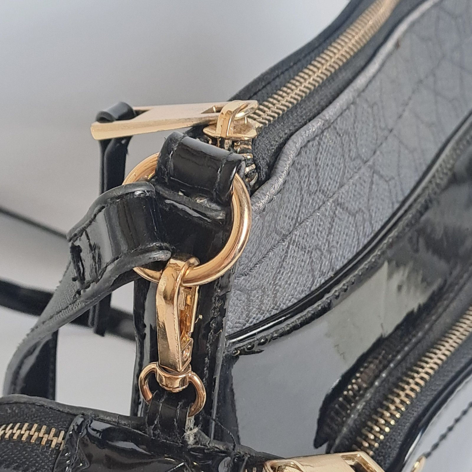 River Island Patent Monogram Messenger Bag - Image 14
