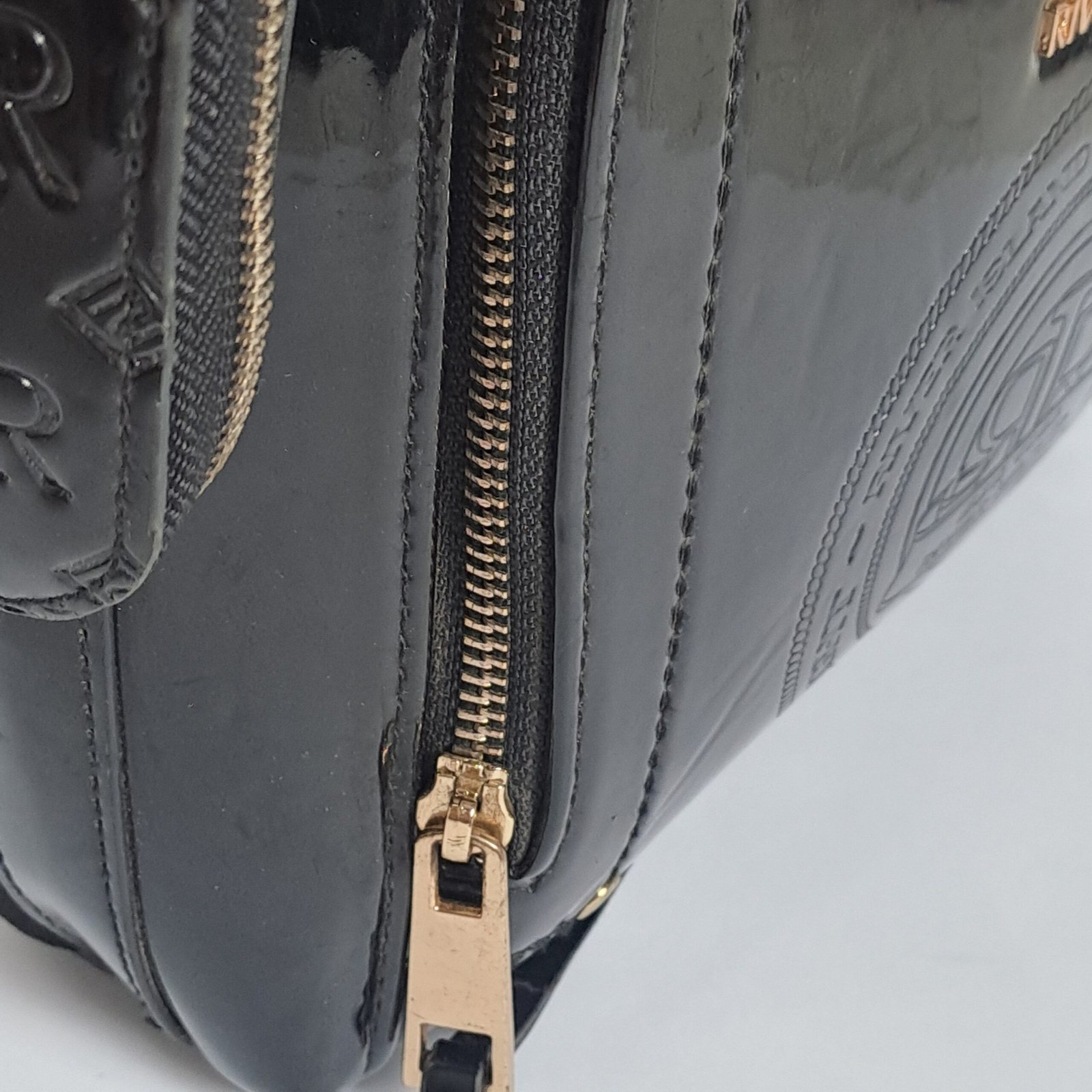 River Island Patent Monogram Messenger Bag - Image 7