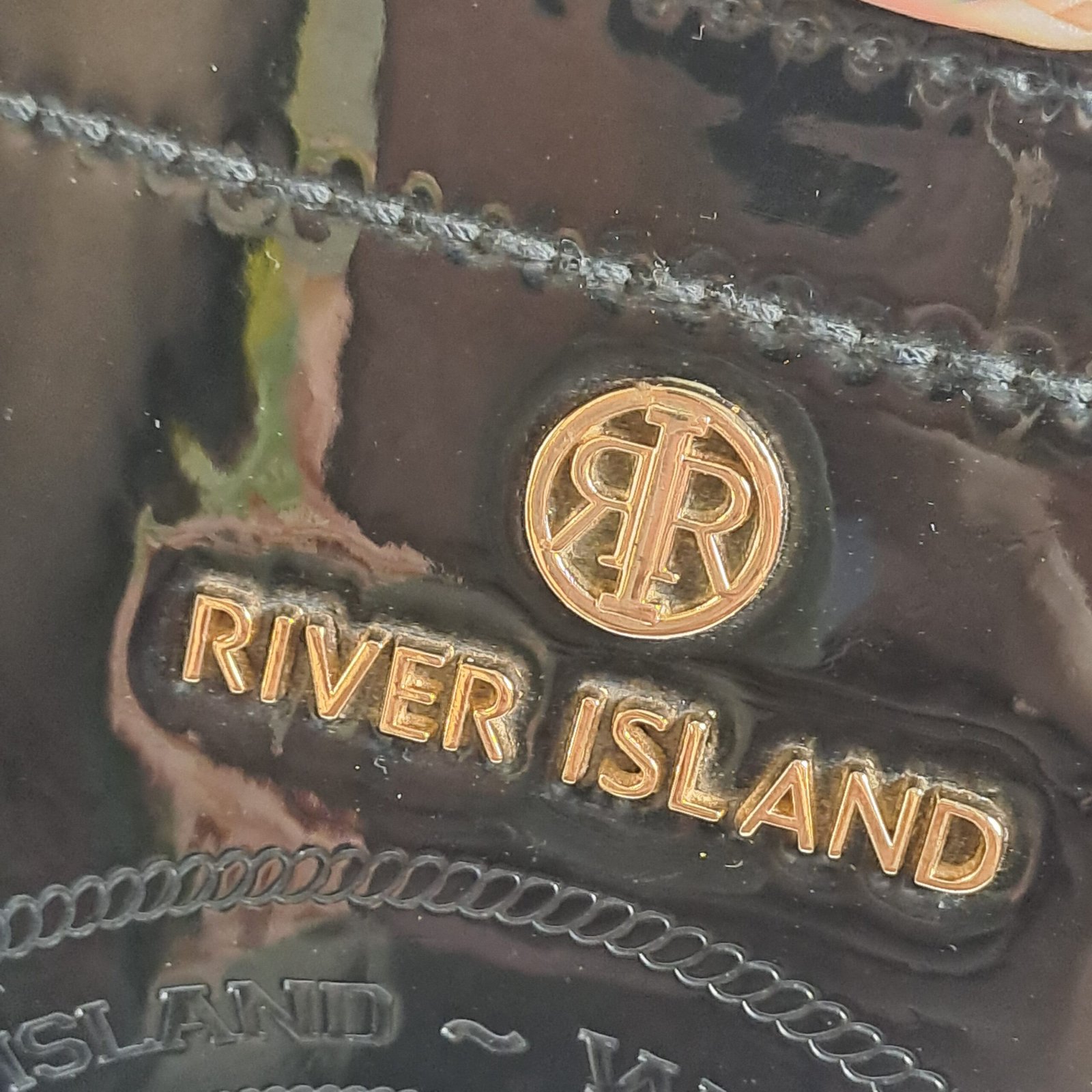 River Island Patent Monogram Messenger Bag - Image 10
