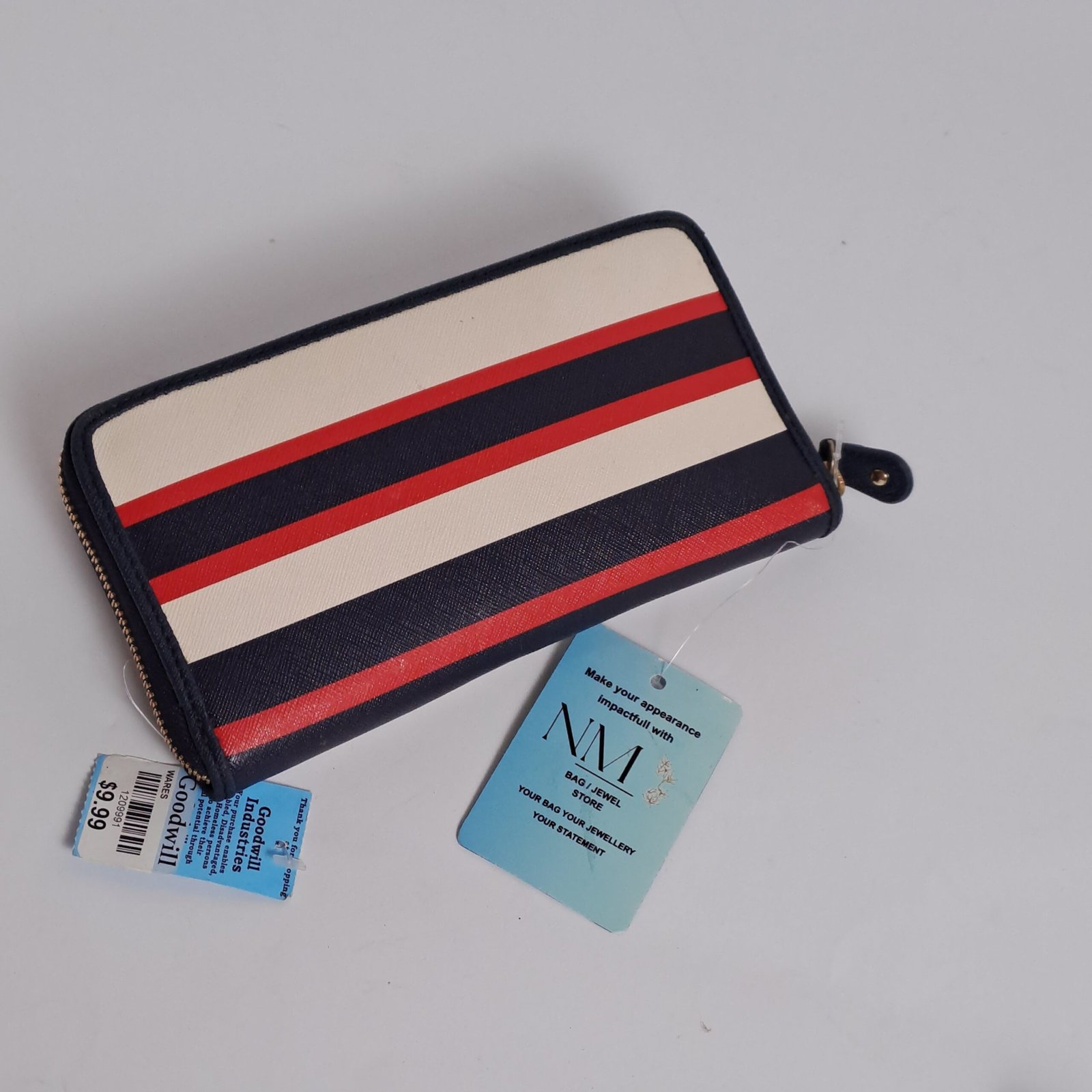 Tommy Hilfiger Honey Striped Zip-Around Wallet - Image 7