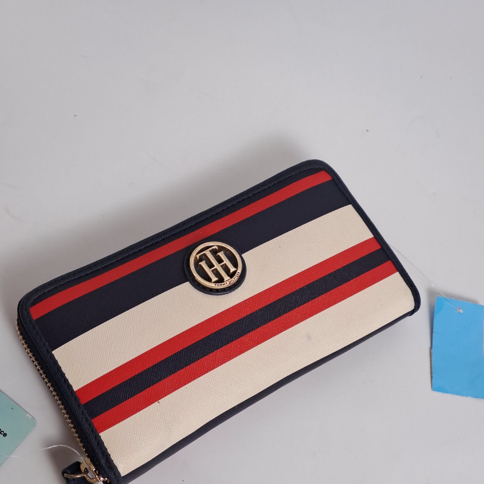 Tommy Hilfiger Honey Striped Zip-Around Wallet - Image 9