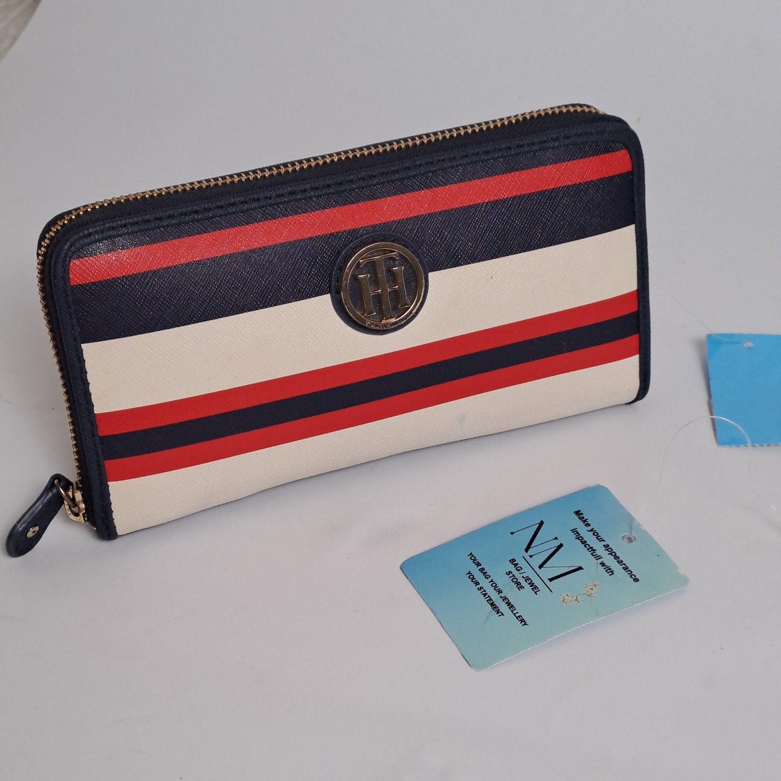 Tommy Hilfiger Honey Striped Zip-Around Wallet - Image 5