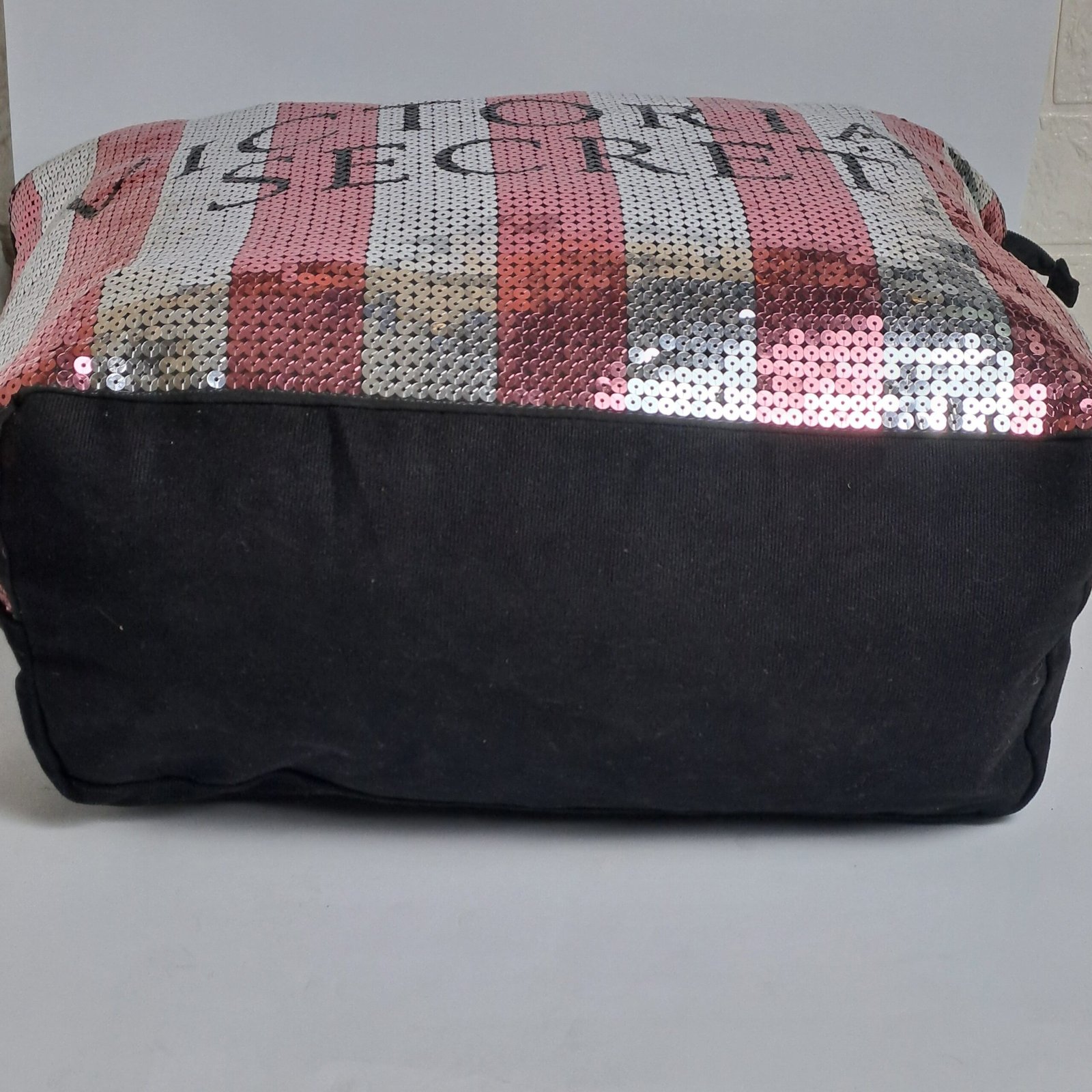 Victoria's Secret Sequin Stripe Large Weekender Tote Bag - Image 2