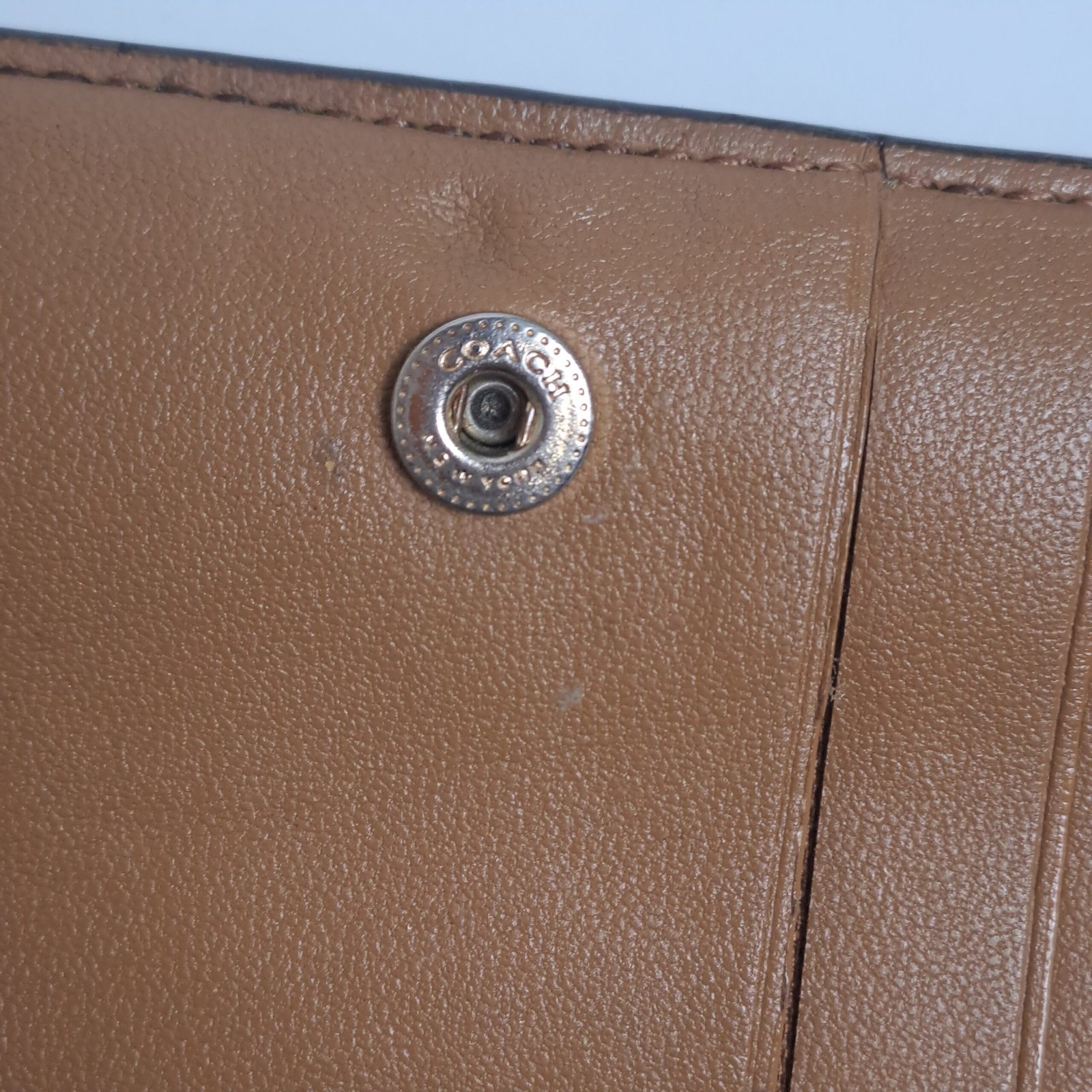 COACH Slim Zip Wallet in Signature Canvas (Khaki/Saddle - Image 15