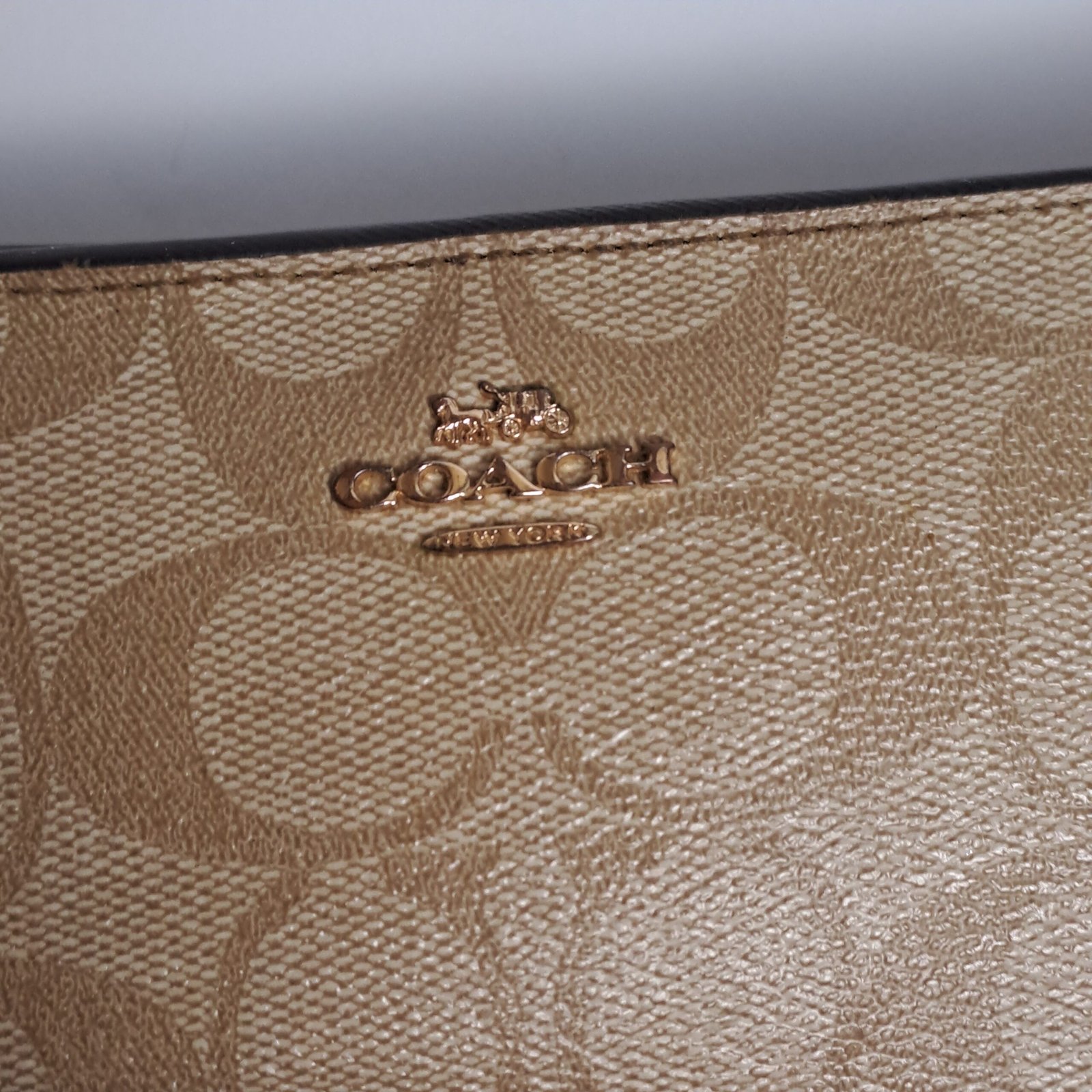 COACH Slim Zip Wallet in Signature Canvas (Khaki/Saddle - Image 17