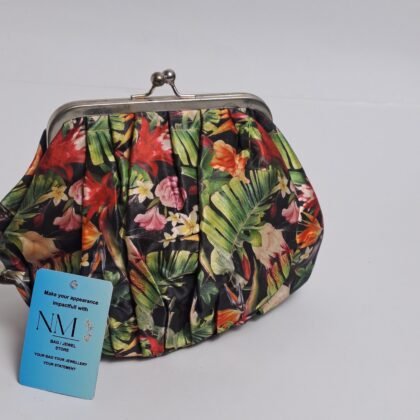 Tropical Floral Premium Clasp Pouch Clutch