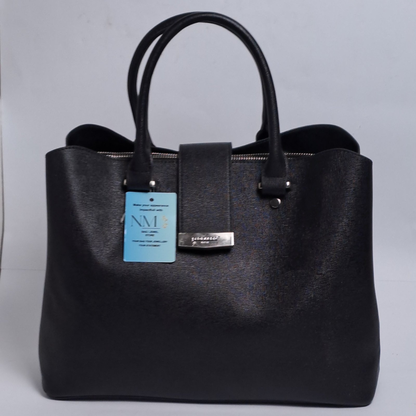 Flora & Co Top- Handle Tote Bag in Black Color