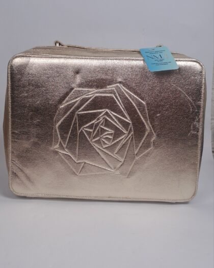 Lancome Big Size Vanity Bag In Gold-Tone
