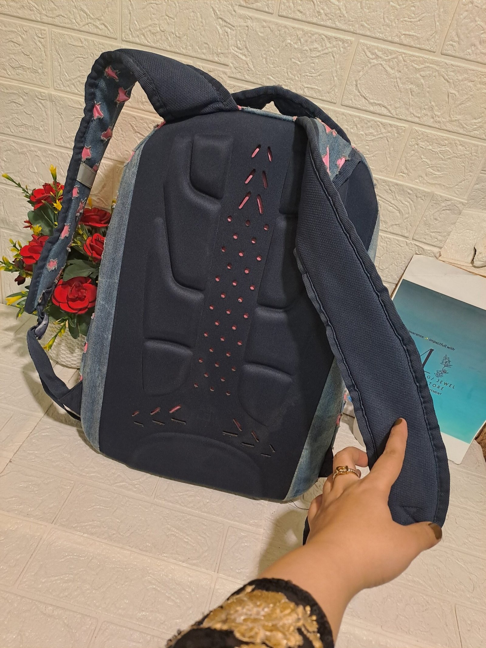 CoolPack Dart II Denim Pink Stars Backpack - Image 4