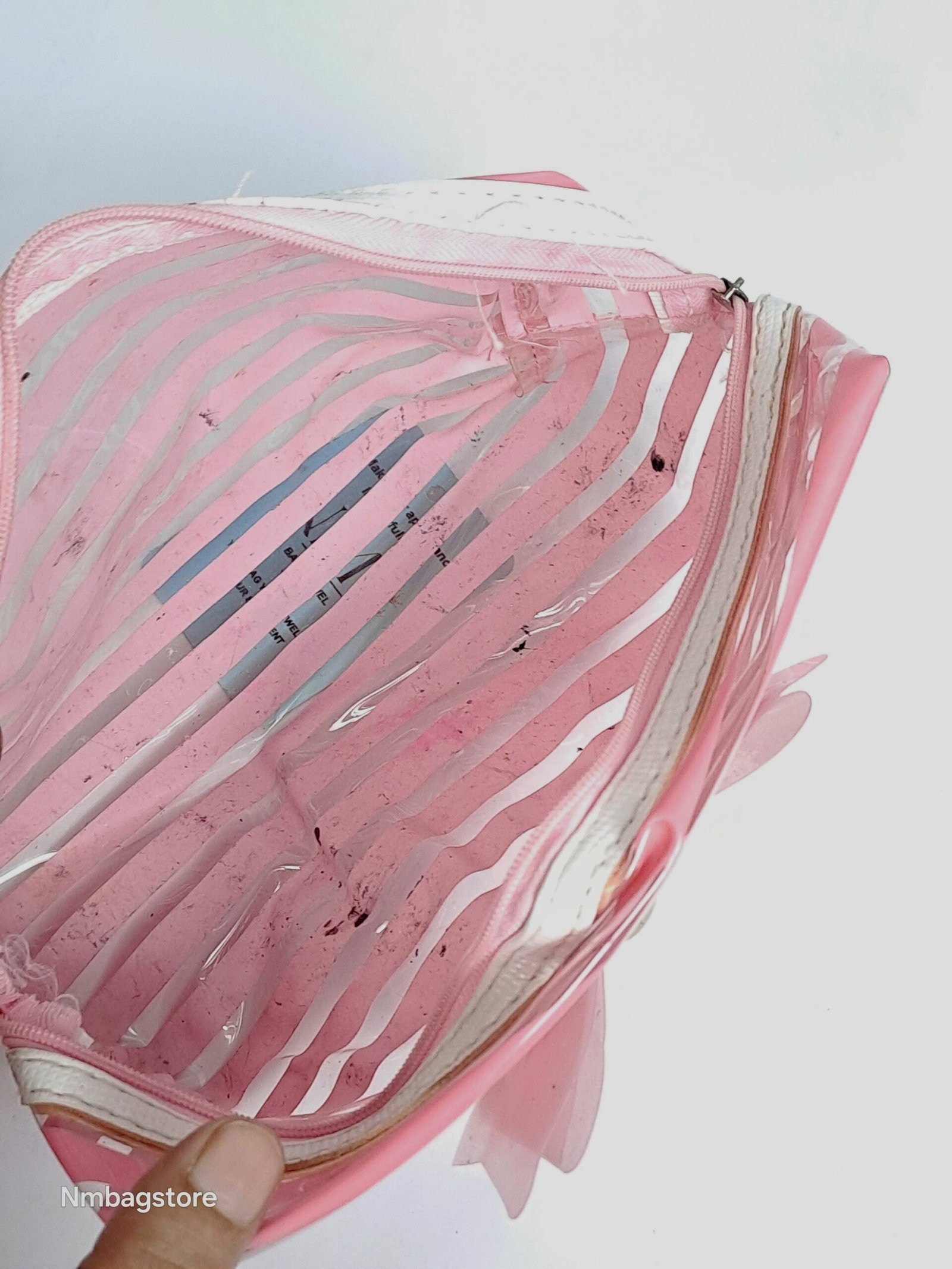 NM Pink Bow Jelly Pouch/Vanity - Image 3