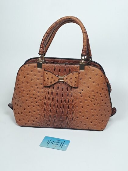 Dome Satchel Ostrich leather Bag