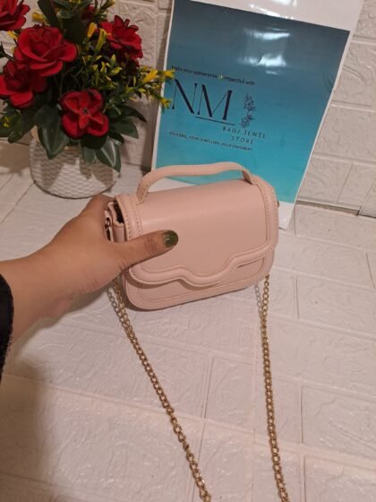 Zara pink Scalloped Crossbody Bag