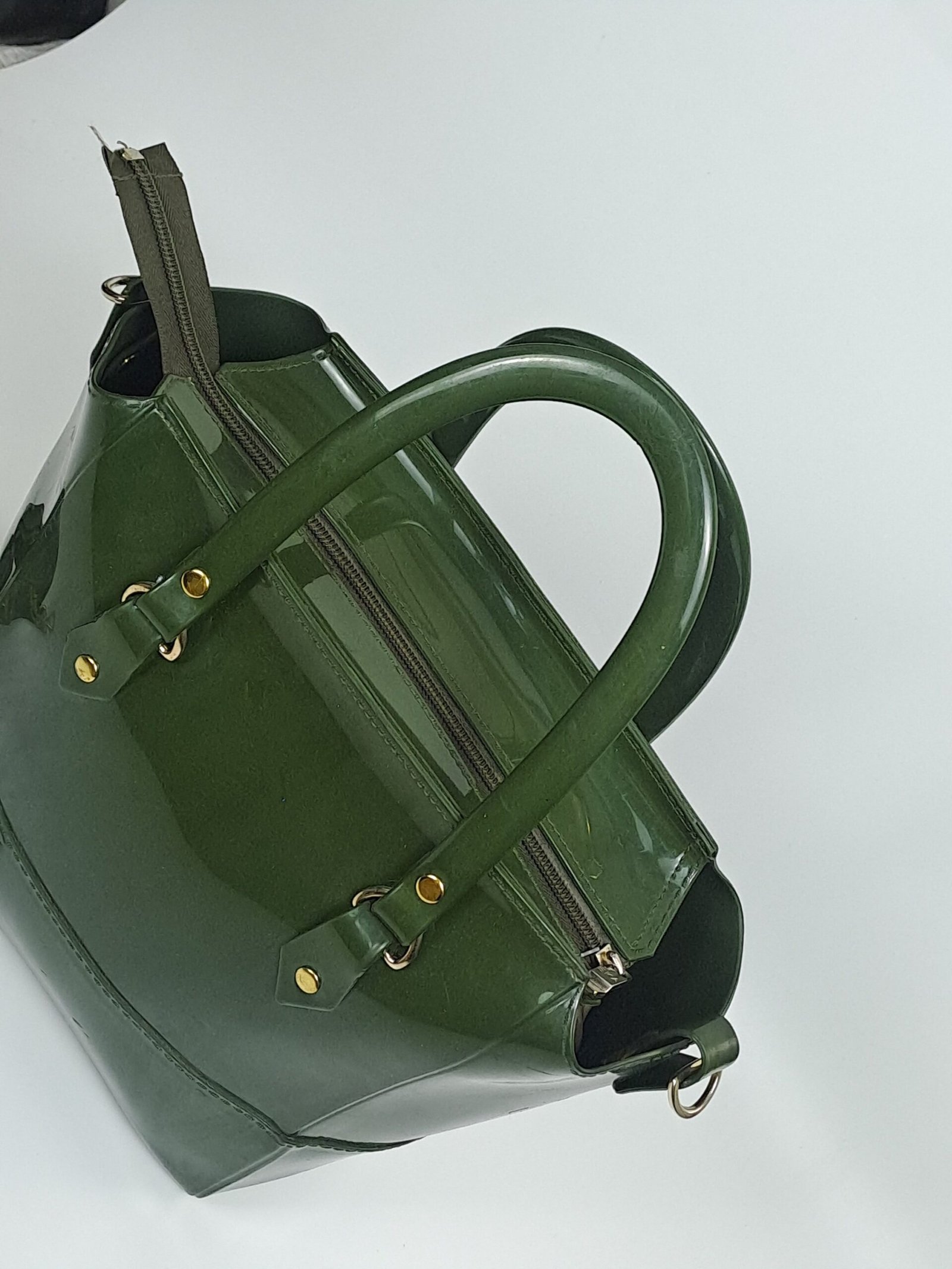 Silicone material Olive Green Bag - Image 6
