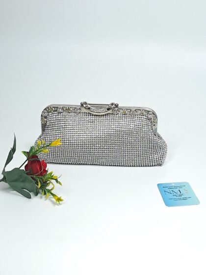 Vintage  Premium Crystal  Embellished Evening Bridal Clutch Bag (Pre-Loved)